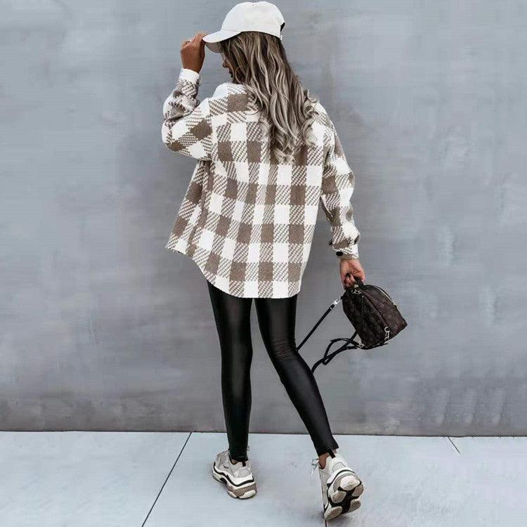 Fashion Winter blouse coat Ladies shirt Women Tops coat - Almoni Express