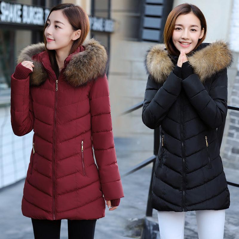 Fashion Women's Mid-length Thick Down Padded Jacket - Almoni Express