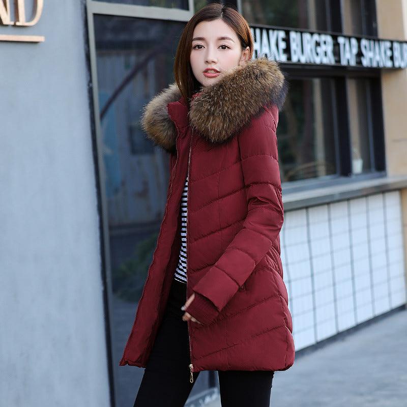 Fashion Women's Mid-length Thick Down Padded Jacket - Almoni Express