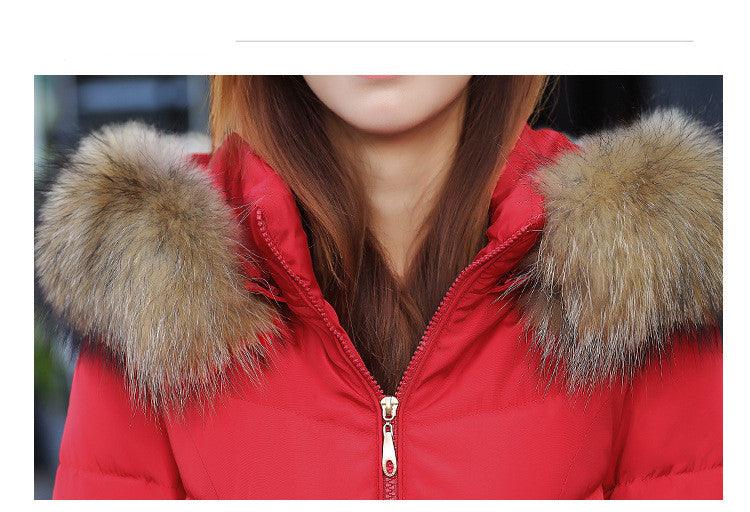 Fashion Women's Mid-length Thick Down Padded Jacket - Almoni Express