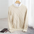 Fashion Woolen Sweater Men's Solid Color - Almoni Express