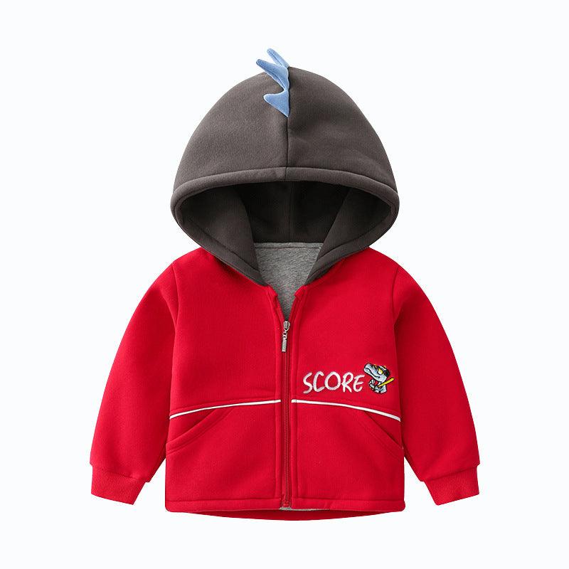 Fashionable Kids Warm Thick Hooded Jacket - Almoni Express