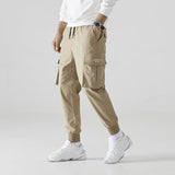 Fashionable Loose Feet Nine Split Leg Pants Multi-pocket Breathable Casual Pants - AL MONI EXPRESS