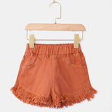 Fashionable Summer Denim Color Shorts For Big Kids - Almoni Express