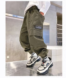 Boys Cargo Pants Spring And Autumn New Multi-pocket Trousers