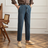 Thin Breathable Vintage Denim Straight Leg Lounge Pants