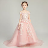 Atmospheric Dream Children Tail Princess Dress