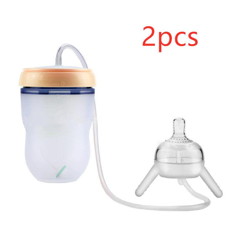 Feeding Bottle Kids Cup Children Training Silicone Sippy - Almoni Express