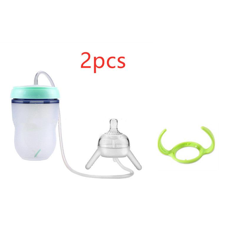 Feeding Bottle Kids Cup Children Training Silicone Sippy - Almoni Express