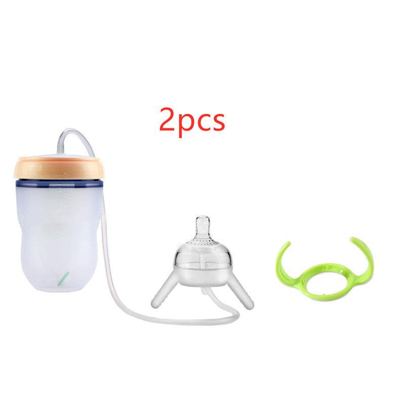 Feeding Bottle Kids Cup Children Training Silicone Sippy - Almoni Express