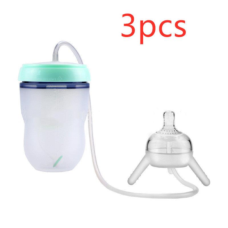 Feeding Bottle Kids Cup Children Training Silicone Sippy - Almoni Express