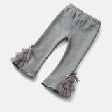 Female Baby Winter Plush Velvet Bottoming Flared Pants - Almoni Express