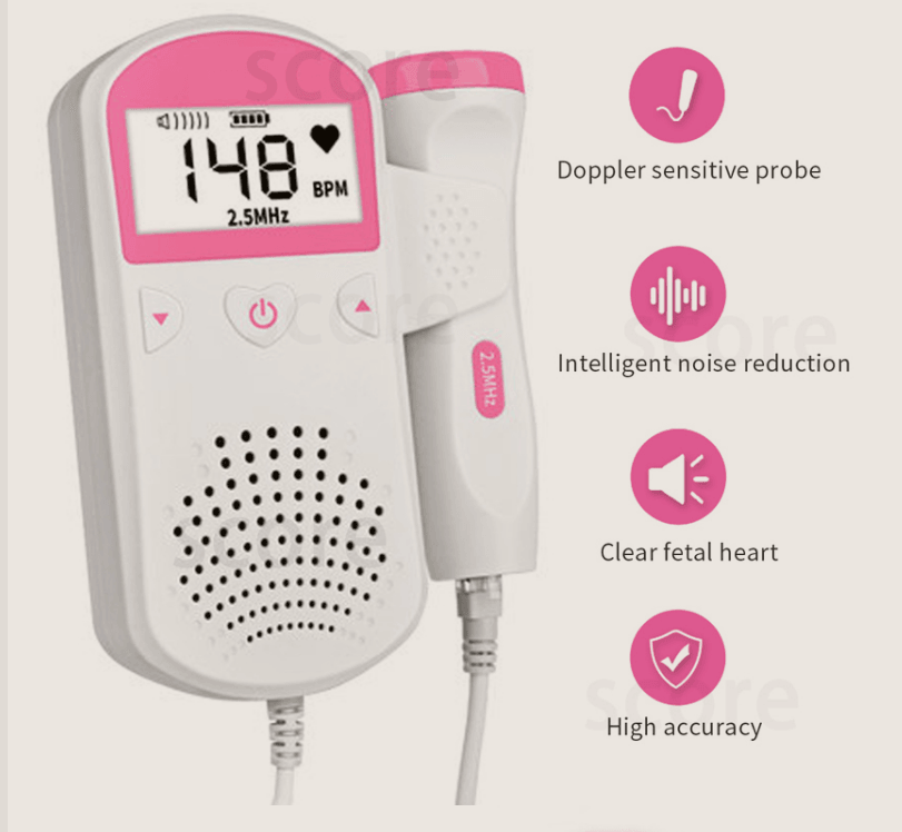 Fetal Heart Rate Monitor Home Pregnancy Baby Fetal Sound Heart Rate Detector - Almoni Express