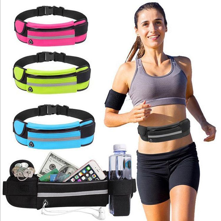 Fitness Waist Bag With Pocket Slim Running Jogging Belt Fanny Pack Bag For Hiking Cycling Workout Sports Gym - AL MONI EXPRESS