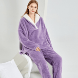 Flannel Pajamas Pajamas Set Thickening Couples Home Service - AL MONI EXPRESS