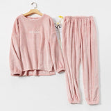 Flannel Pajamas Sets Winter Home Clothes For Women Men Sleepwear Couple - AL MONI EXPRESS