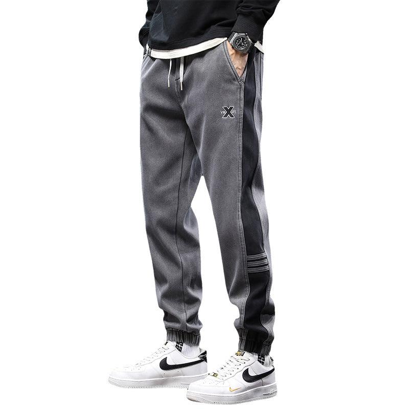 Fleece Lined Padded Warm Keeping Track Sweatpants Loose Casual Pants - Almoni Express