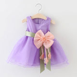 Foreign children new summer sleeveless dress baby girls gauze princess dress baby Korean clothing - Almoni Express