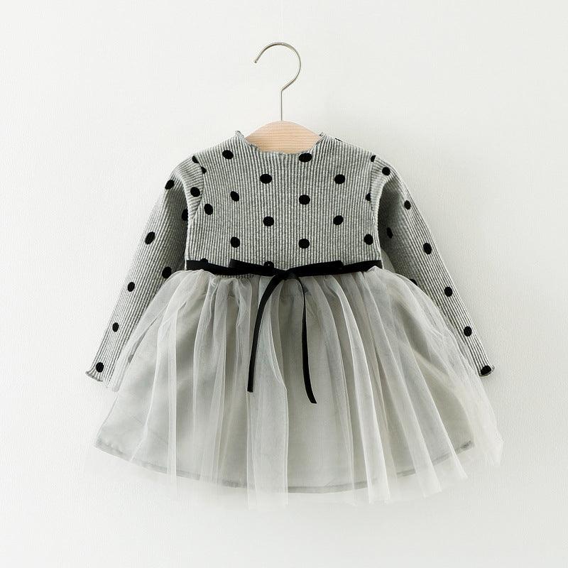 Foreign Children Years Of Foreign Trade Explosion Of Baby Cotton Long Sleeved Dress Korean Princess Dress Girls. - Almoni Express