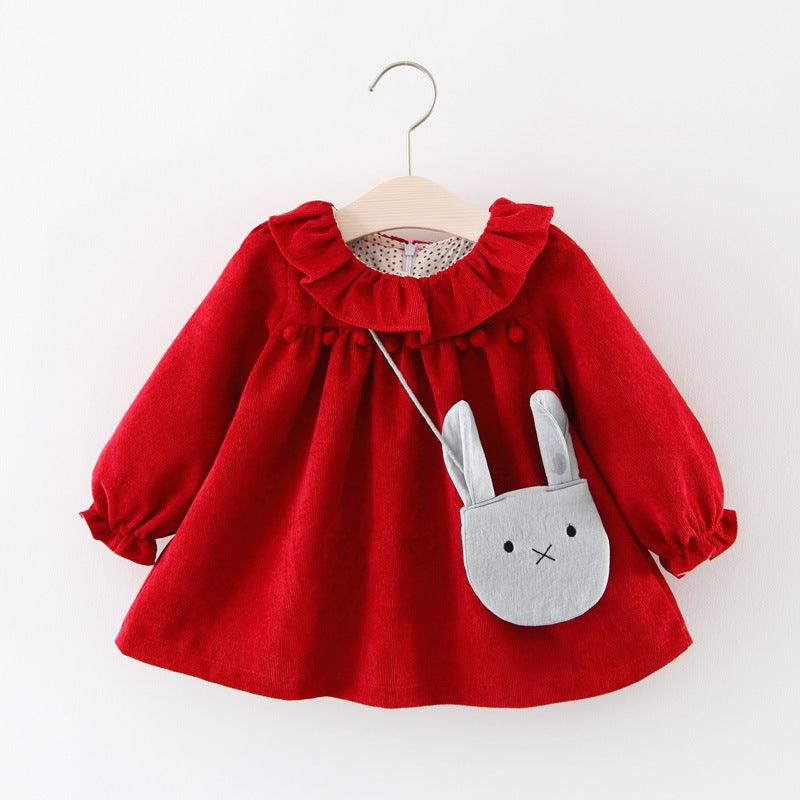 Foreign Trade Children's Wear Spring And Autumn New Version Of Girls' Cotton Long Sleeved Dress, Baby Princess Skirt Taobao Consignment - Almoni Express