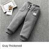 Free Shipping Baby Cotton Pants Ankle Banded Pants 0-6 Years Old Padded Fleece Trousers - Almoni Express