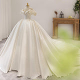 French Bride Small Premium Wedding Dress - Almoni Express