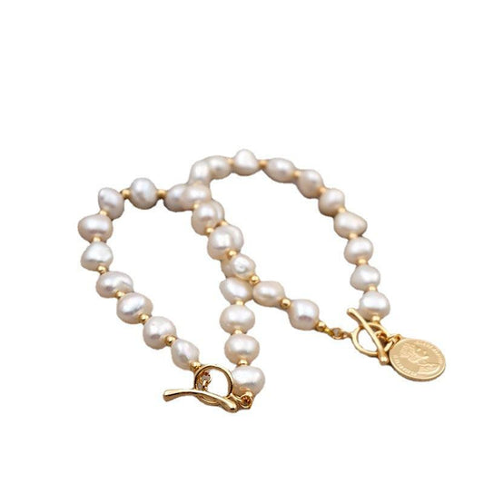 Freshwater Pearl Bracelet Female 14k Real Gold - AL MONI EXPRESS