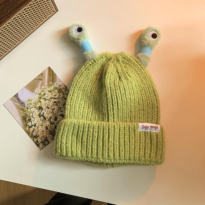 Funny Frog Knitted Beanie For Women - AL MONI EXPRESS