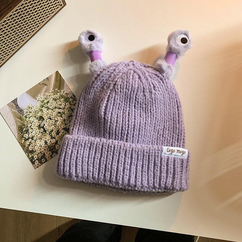 Funny Frog Knitted Beanie For Women - AL MONI EXPRESS