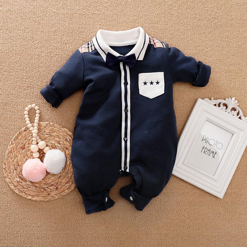 Gentleman's Baby Clothes, Long-sleeved Baby Clothes, Gentleman's Romper - Almoni Express