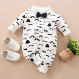 Gentleman's Baby Clothes, Long-sleeved Baby Clothes, Gentleman's Romper - Almoni Express