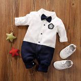 Gentleman's Baby Clothes, Long-sleeved Baby Clothes, Gentleman's Romper - Almoni Express