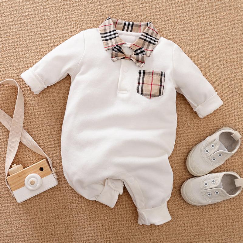 Gentleman's Baby Clothes, Long-sleeved Baby Clothes, Gentleman's Romper - Almoni Express