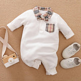 Gentleman's Baby Clothes, Long-sleeved Baby Clothes, Gentleman's Romper - Almoni Express