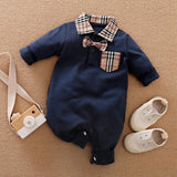 Gentleman's Baby Clothes, Long-sleeved Baby Clothes, Gentleman's Romper - Almoni Express