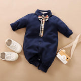 Gentleman's Baby Clothes, Long-sleeved Baby Clothes, Gentleman's Romper - Almoni Express