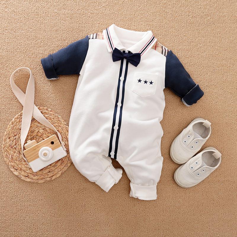 Gentleman's Baby Clothes, Long-sleeved Baby Clothes, Gentleman's Romper - Almoni Express