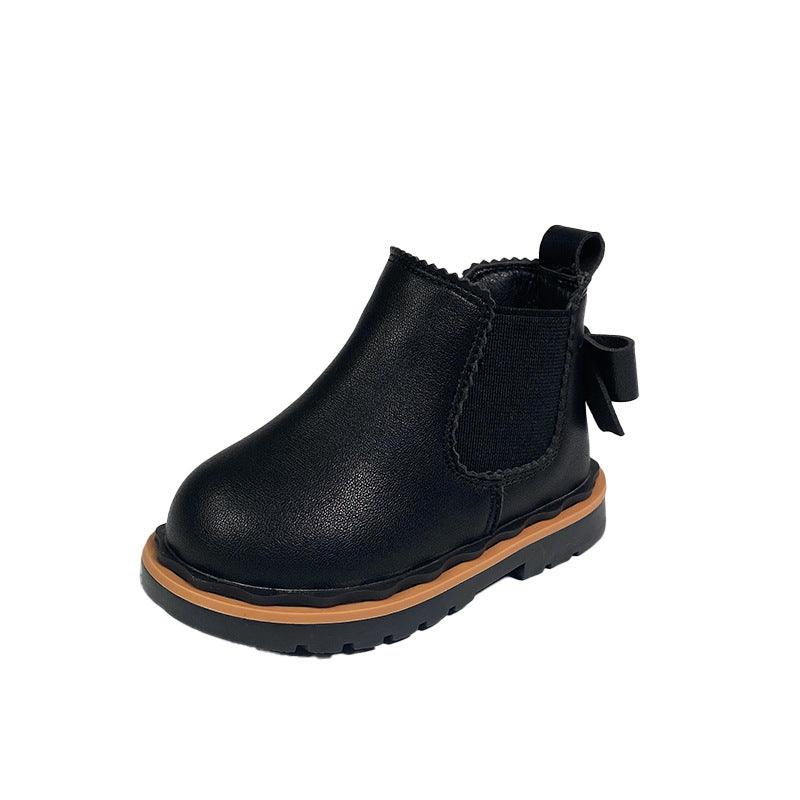 Girls Bowknot Smoke Tube Martin Boots - Almoni Express