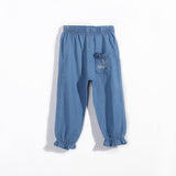 Girls' Denim Anti-mosquito Trousers With Feet - Almoni Express