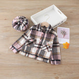 Girls Fashion Small Plaid Coat Fashion - Almoni Express