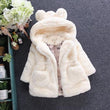 Girls faux fur winter jacket - Almoni Express