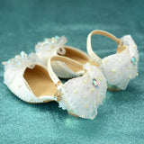 Girls High-heeled Summer Crystal Shoes Show Leather Shoes - Almoni Express