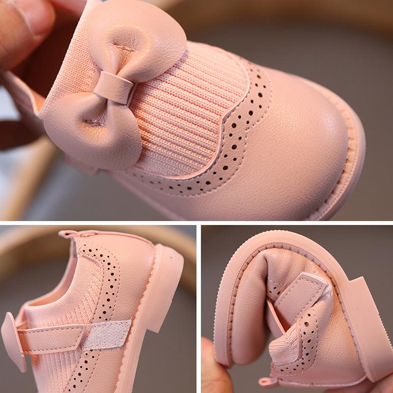 Girls Leather Shoes Female Treasure Bottom Toddlers Princess Single Shoes - Almoni Express