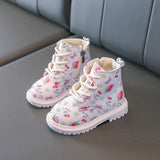 Girls Martin Boots Cute Strawberry Short Boots - Almoni Express