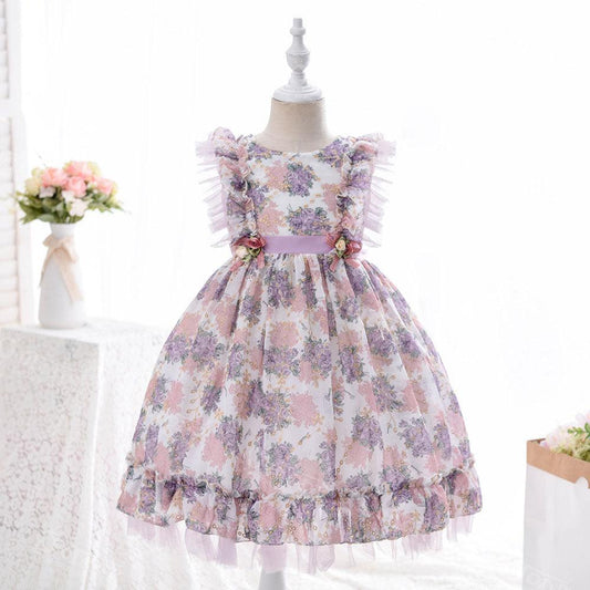 Girls Princess Dress Host Flower Girl - Almoni Express