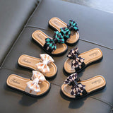 Girls Sandals With Bows And Non-slip Soft Bottom - Almoni Express