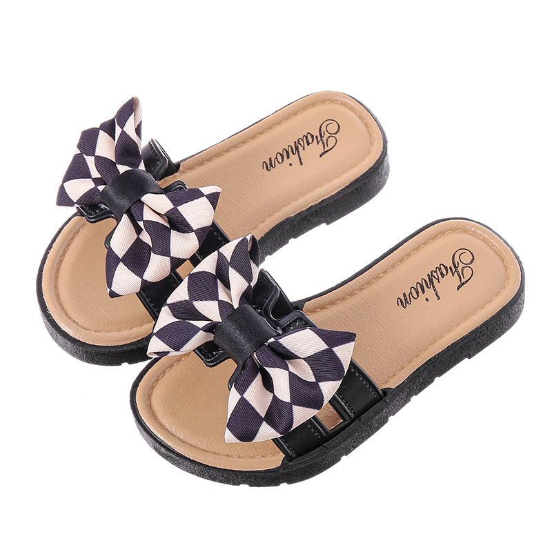 Girls Sandals With Bows And Non-slip Soft Bottom - Almoni Express