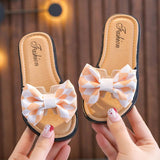 Girls Sandals With Bows And Non-slip Soft Bottom - Almoni Express