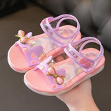 Girls Summer Princess Fashion Sandals Non-Slip Soft Sole - Almoni Express