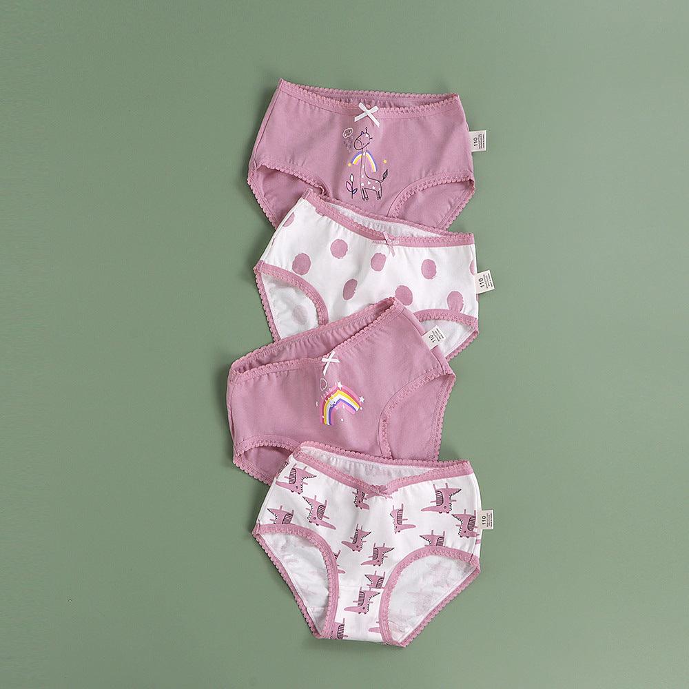 Girls' Underwear Children's Briefs Pure Cotton - Almoni Express